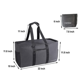 Reusable Grocery Shopping Bag Oxford Fabric Moving Bags for Space Saving Moving Storage For Beach, Pool, Laundry, Car Trunk, Grey, with lid