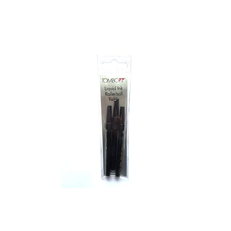 Tombow Liquid Ink Rollerball Refills 3 Pack - 0.5mm Black