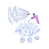 Bride with Veil and Bouquet Teddy Bear Outfit (8")