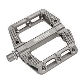 MZYRH Road/Mountain Bike Pedals MTB Pedals Bicycle Flat Pedals 3 Bearings 9/16” Aluminum Alloy Bicycle Platform Pedals for BMX MTB (TI)