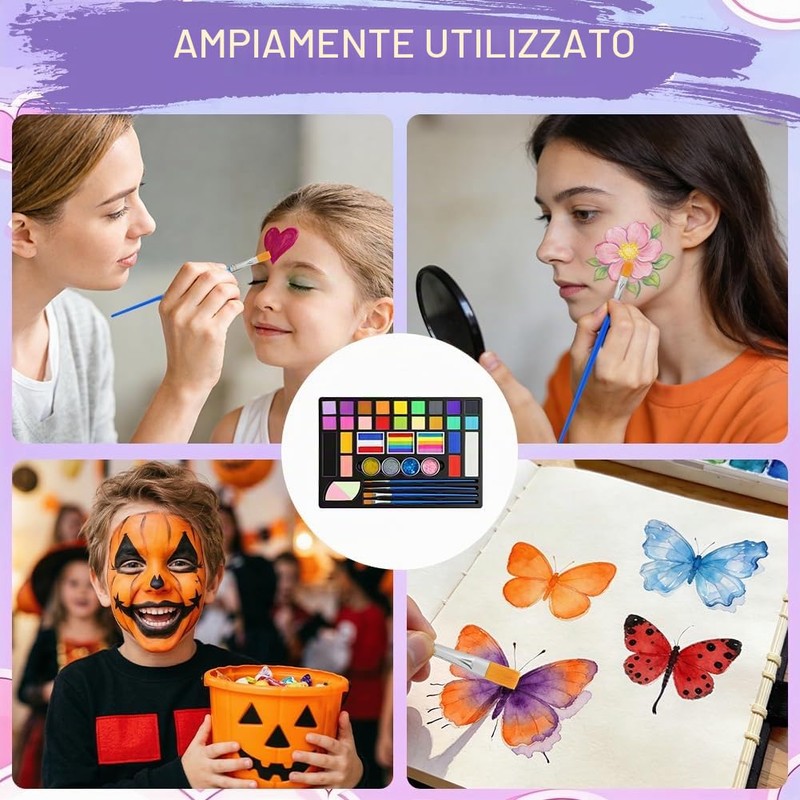AYBUY Truccabimbi Trucco per Bambini, 31 Colori Trucco Viso Bambini