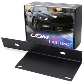 iJDMTOY No-Drill Front License Plate Relocator Bracket Compatible with 2015-2023 Gen6 Ford Mustang