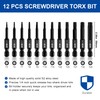 DAKCOS 12-Piece Tamper Proof Torx Bit Set, Premium S2 Alloy