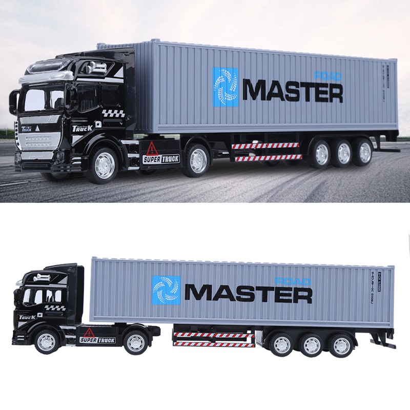 1: 48 Alloy Container Truck Model Toy Highly Simulation Children