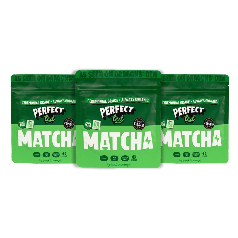 Perfect Ted Matcha Powder | 3x30g (90g)| Ceremonial Grade |Organic