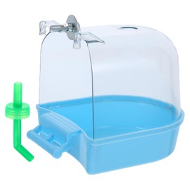 VILLFUL Bird Bath for Cage Convenient Bird Bathtub with Smooth Edges Easy Installation Leakproof Design for Parakeets Cockatiels