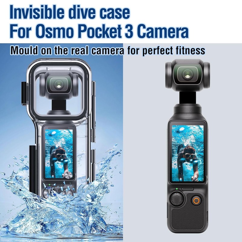 Waterproof Housing Case for Osmo Pocket 3 Touchscreen Protective 45m