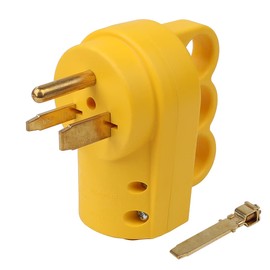 Nema 6-30P/Nema 6-50P 30A/50A 250V Welder Rewirable Power Plug, Nema 6-30P Straight Blade Connectors ETL Listed, 30A 50A Welder AC Plug, with an Extra Metal Terminal Included.