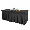 Party Talk 1 Pack Black Rectangular Table Cloth, 8FT x