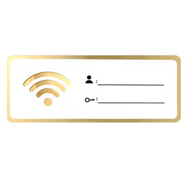 WiFi Password Sign Acrylic WiFi Sign Self-Adhesive WiFi Board Wall Plaque WiFi Sign for Home Business Office Chalkboard Signs （8×20cm）