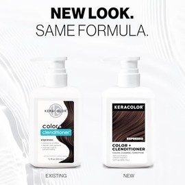 KERACOLOR Clenditioner ESPRESSO Hair Dye - Semi Permanent Hair Color Depositing Conditioner, Cruelty-free, 12 Fl Oz