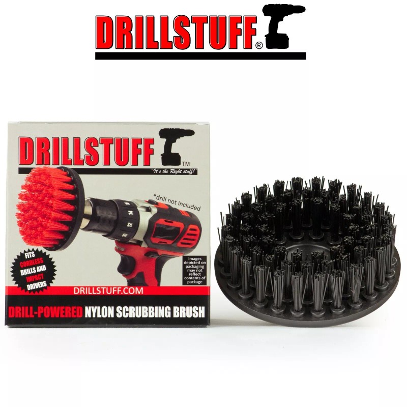 Drillstuff Black-Ultra Stiff Drill Brush For Stone Cleaning,Paint Striping, and