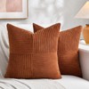 Fancy Homi 2 Packs Rust Boho Decorative Throw Pillow Covers