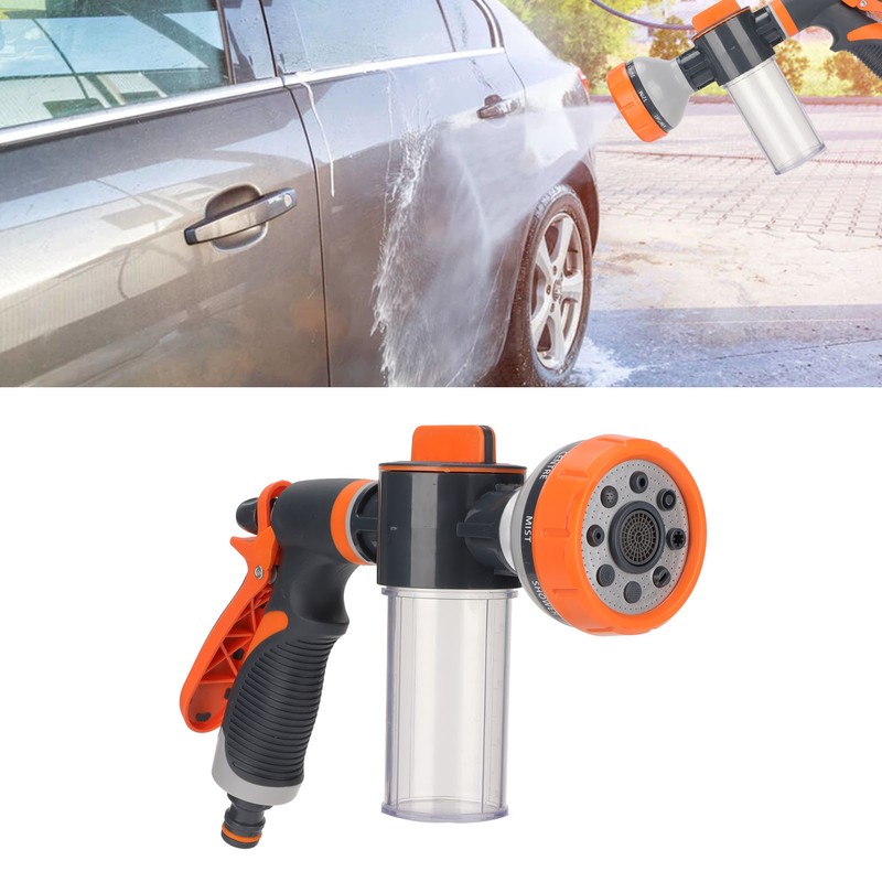 Garden Hose Nozzle 8 Spray Pattern Hose Hand Sprayer for