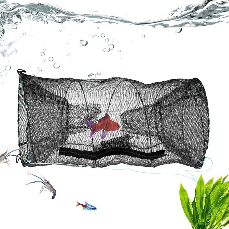 Trampa para Peces y Cangrejos Plegable con Cebo y Hundimiento