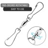 Ledoo 20 Pack Swivel Hooks Clips Wind Spinner Dual Hook