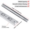 homdiy Side Mount 3 Fold Full Extension Drawer Slides 16