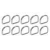 10 PCS 316 Stainless Steel D Ring Seamless Welded Hardware