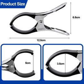 Towel Clips for Beach Loungers with Protective Cover, Pack of 6 Giant Towel Clips, Windproof Clothes Pegs, Large Metal Beach Towel Clips, Metal Clips for Laundry, Beach Towel and Thick Clothes