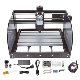 RATTMMOTOR CNC-3018-PRO MAX CNC Router Machine Kit DIY Mini CNC Wood Router Machine 3 Axis GRBL Control Engraver Milling Cutting Machine Working Area 300x180x45mm for Plastic/Wood/Acrylic/PVC/PCB