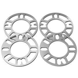 4 Pack Universal Wheel Spacers, 8mm (5/16") Thick, Fits 4 & 5 Lug Wheels, Bolt Patterns 4x98/100/108/114.3 & 5x100/105/108/110/112/114.3(5x4.5)/120 - Heavy-Duty Car/Truck Rim Replacement