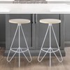 JONATHAN Y BSL1002D Trinity 30" Modern Industiral Iron Tripod Backless