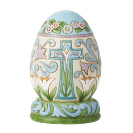 Enesco Jim Shore Heartwood Creek He is Risen Easter Egg Figurine, 5.31 Inch, Multicolor