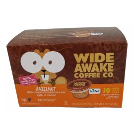 Wide Awake Coffee Pods 10-Pk Hazelnut Light Roast, K Single Cup Brewer