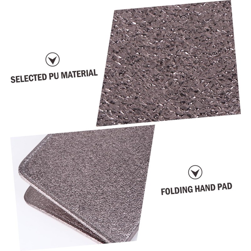 Baluue 2pcs Pu Leather Foldable Hand Rest Pad Cushion for