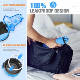 Dosurer Drinking Bottle, 1 Litre, 700 ml, 500 ml Children's Leak-Proof, Water Bottle with Motivational Time Marking, BPA-Free Tritan Sports Bottle for School, Sports, Bike, Work, Fitness