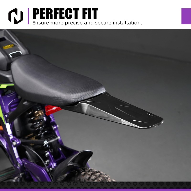 NICECNC Black Rear Fender Extended Longer Compatible with Surron Light
