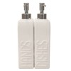 Karisky Soap Dispenser Set with Stainless Steel Pump, 2 Pack