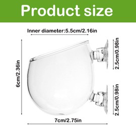 Aquarium Plant Stand Crystal Glass Aquatic Plant Pot, Flower Pot. Live Plant Fish Tank Stand Cup Suitable for Fish Tank Decoration