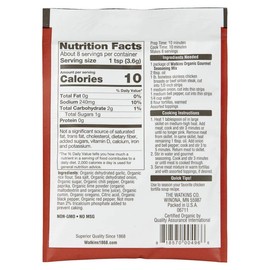 JR Watkins Simply Organic Fajita Seasoning Mix, ORGANIC