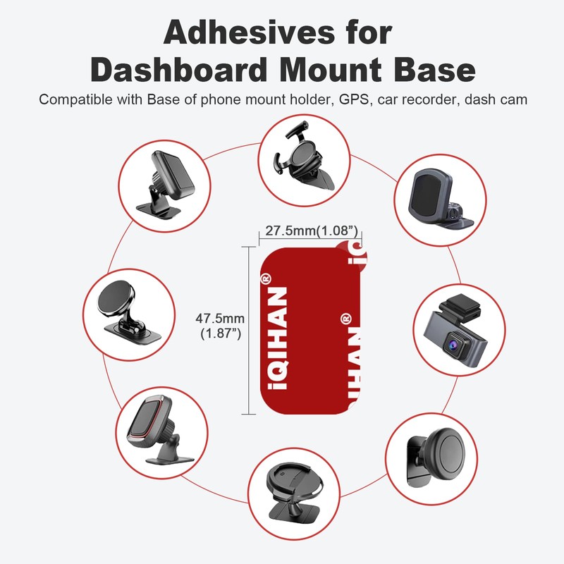 Sticky Adhesive Pads Replacement for Car Dashboard Magnetic Phone Mount