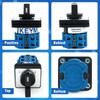 KEYMOO 20A Rotary Changeover Switch,3 Position 2 Phase 8 Terminals,ON-Off-ON