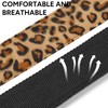 Amumu Leopard Flocked Velvet Guitar Strap with Microfiber Leather Ends,
