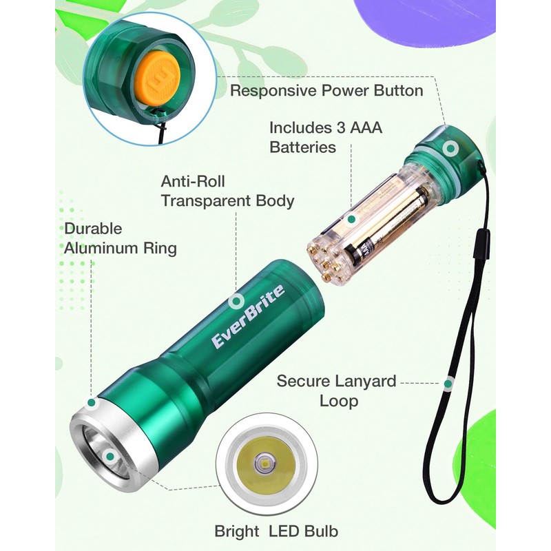 EverBrite Mini Flashlight, LED Flash Light with 3 Modes, 3