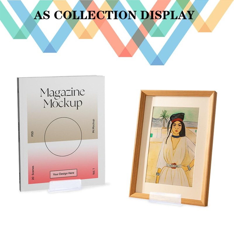 LUOLIPEYA 20 Sets Acrylic Plate Stands, Adjustable Display Holder Stands
