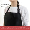 FunChaos 2 Pcs Plus Size Chef Apron, Unisex Black Apron,