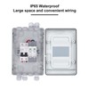 Asixxsix PV Combiner Box, IP65 Waterproof Lightning Solar Combiner Box