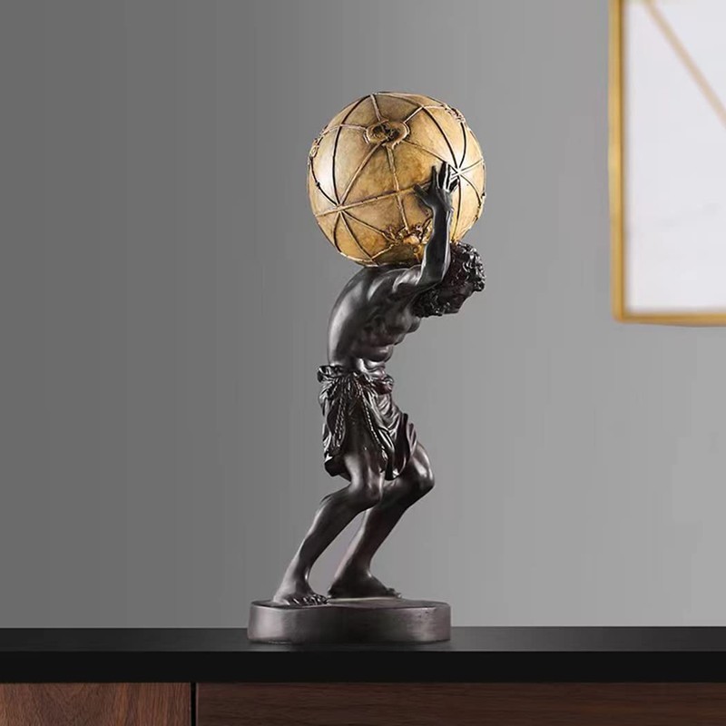 FUNSXBUG 16.5 Inch Large Atlas Holding World Greek Statue Sculpture