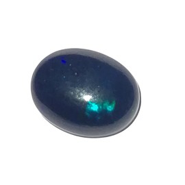 LKBEADS 1 Pcs. Of 9x7x3mm Natural Black Ethiopian Opal Oval Shape Cabochon cut loose gemstone for Jewelry making. | OGS_400