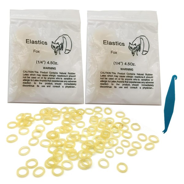 SNAWOP SNAWOP Orthodontic Elastic Rubber Band 1/4" Natural 200PCS Heavy