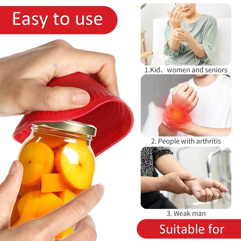 Gjinxi 3Pcs Jar Openers Rubber Jar Opener Gripper Top Rated