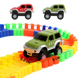TONZE Toy Car Pack of 2 for Children's Car Racing Track Strax Track Car Racing Car Compatible with Car Racing Track