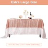PartyDelight Sequin Tablecloth Rose Gold Rectangle 50"x80" Shimmer Table Cloths