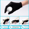 Jenaai 50 Pcs Pool Glove Nylon 3 Fingers Billiards Gloves,