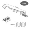 Hook and Eye Latch 4 Inch, 2pcs Stainless Steel Cabin