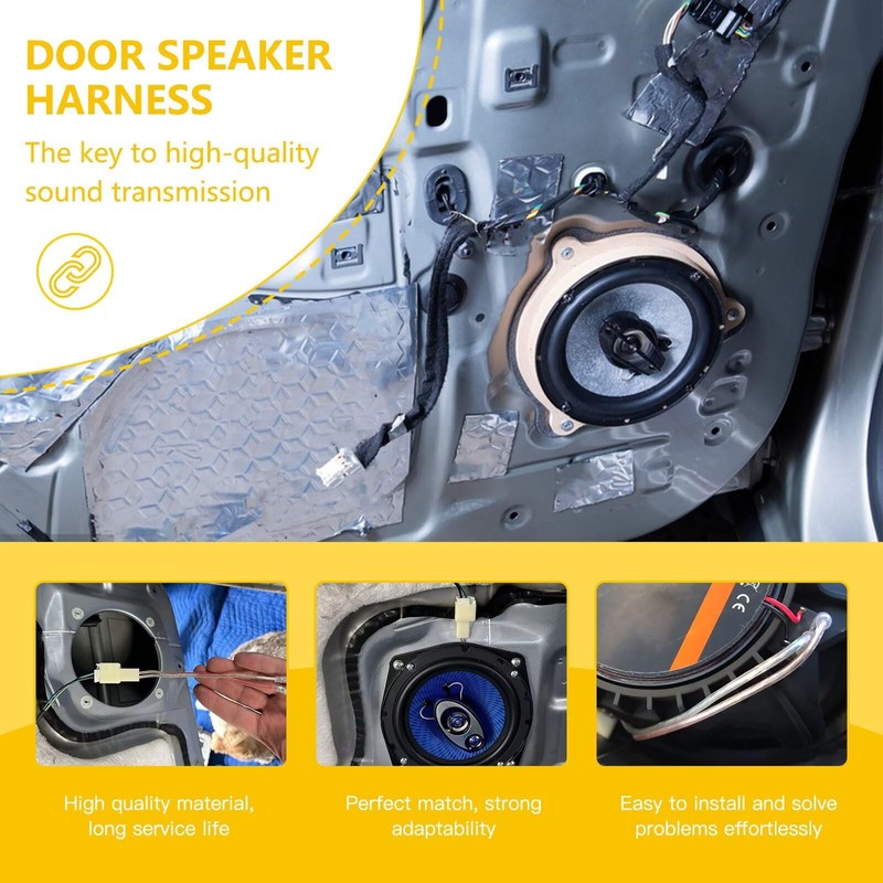 Xspeedonline New 4PCs Car Door Speaker Wiring Harness Adapter Connector